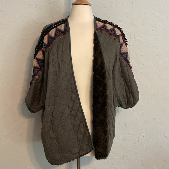 Brand New and Unique bl^nk UK Quilted Jacket from Anthro - Picture 2 of 12